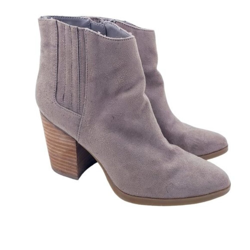 Madden Girl Taupe Shaakerr Faux Suede Leather Ankle Boots Women's Size 6.5